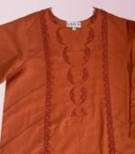 rust winter khaddar collection design dress