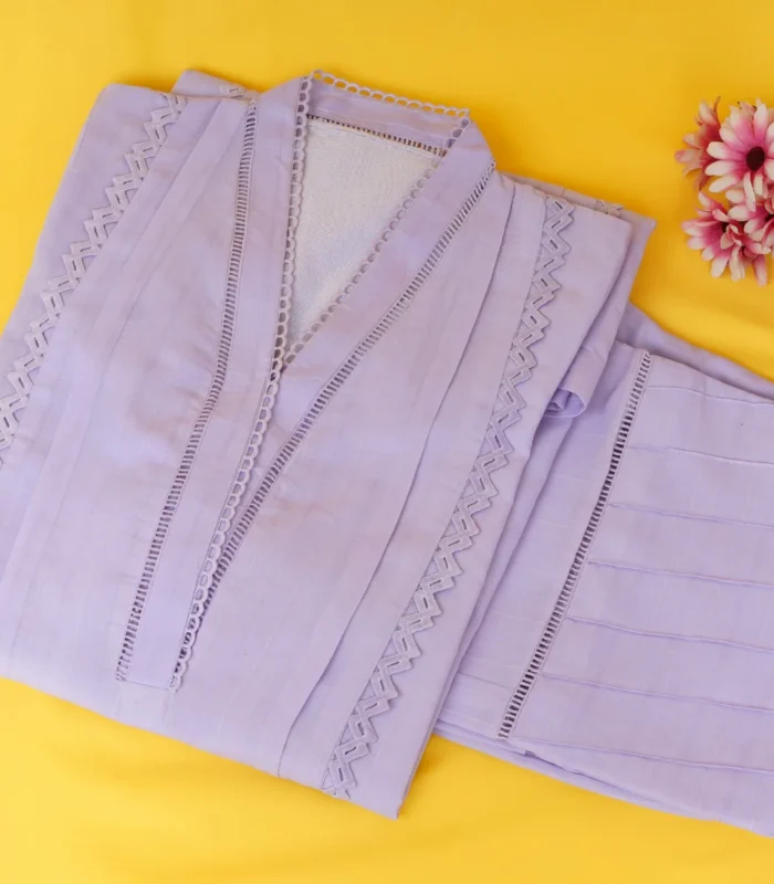 2 Pcs Lawn Suit - Lilac (SOPHIA) - Image 8