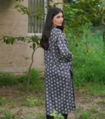 Black Printed Casual Lawn Shirt - Image 3