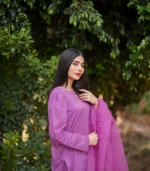Orchid Purple 3Pcs Linen Dress