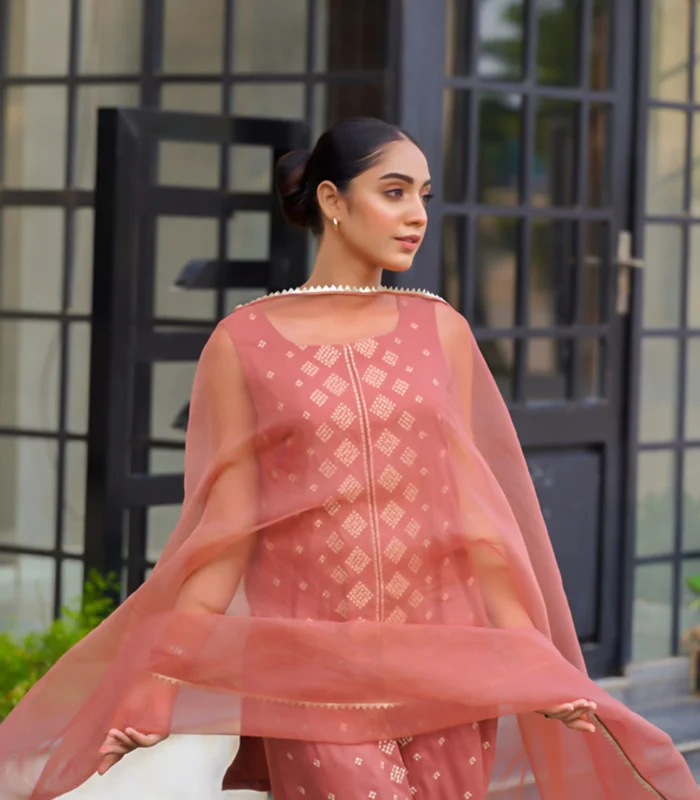 Cinnamon Brown 3Pcs Linen Dress - Image 3