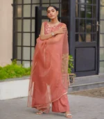 Cinnamon Brown 3Pcs Linen Dress - Image 4