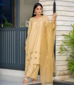 Skin Beige 3Pcs Linen Dress - Image 2