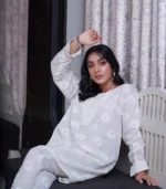 White 2Pcs Linen Dress - Image 2
