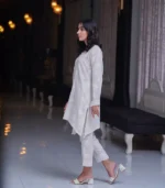 White 2Pcs Linen Dress - Image 4