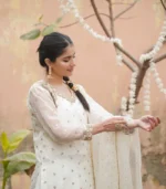 Shop with Namra is offering White Formal Wear 3Pcs Festive dress in latest festive collection 2024