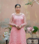 Shop with Namra is offering Pastel Pink Formal Wear 3Pcs Festive dress in latest festive collection 2024