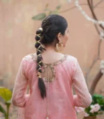 Shop with Namra is offering Pastel Pink Formal Wear 3Pcs Festive dress in latest festive collection 2024