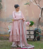 Shop with Namra is offering Tea Pink dress for Formal Wedding wear in latest festive collection 2024