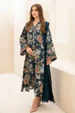 BAROQUE - 3PC Lawn Printed Shirt With Voile Printed Dupatta-761 - Image 6