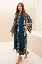 BAROQUE - 3PC Lawn Printed Shirt With Voile Printed Dupatta-761 - Image 3