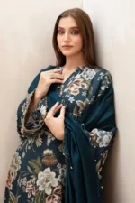 BAROQUE - 3PC Lawn Printed Shirt With Voile Printed Dupatta-761 - Image 4