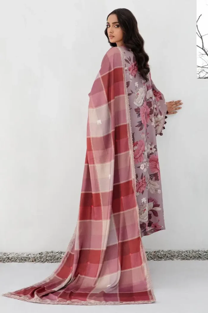 BAROQUE - 3PC Lawn Printed Shirt With Voile Printed Dupatta-764