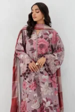 BAROQUE - 3PC Lawn Printed Shirt With Voile Printed Dupatta-764