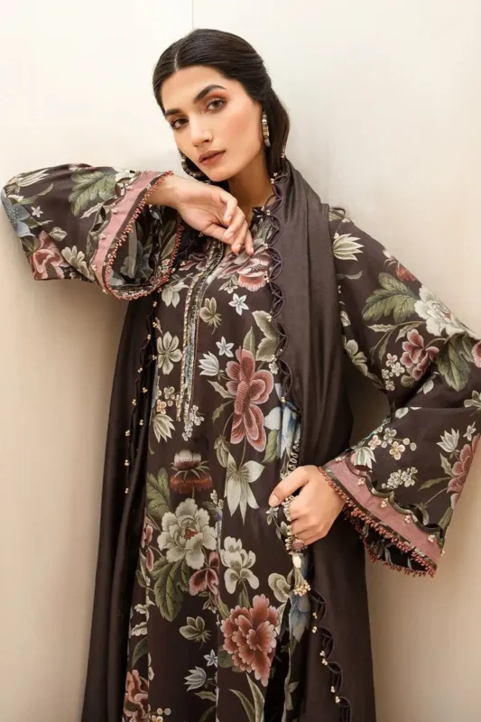 BAROQUE - 3PC Lawn Printed Shirt With Voile Printed Dupatta-767