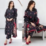 BAROQUE - 3PC Lawn Printed Shirt With Voile Printed Dupatta-770