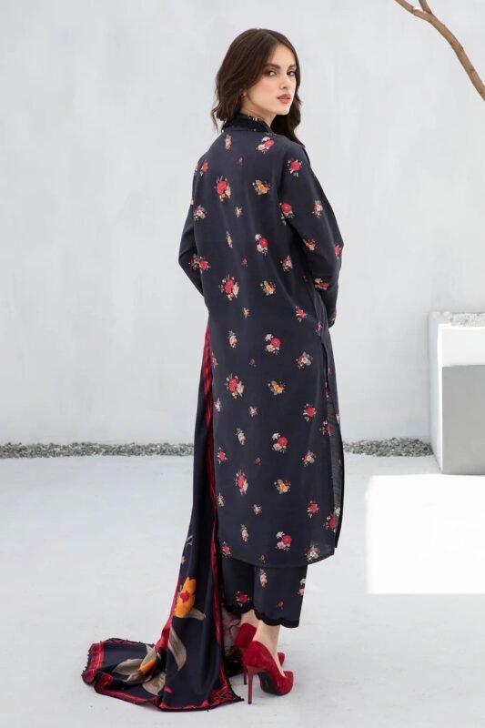 Shop with Namra is offering BAROQUE 3PC Lawn Printed Shirt With Voile Printed Dupatta 770 3 in latest clothing collection 2024