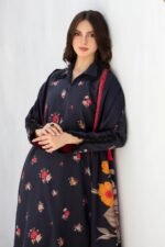 BAROQUE - 3PC Lawn Printed Shirt With Voile Printed Dupatta-770 - Image 5