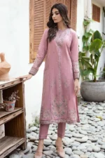 Jazmin Lawn 3PC Chikenkari Embroidered With Printed Dupatta-401 (1)