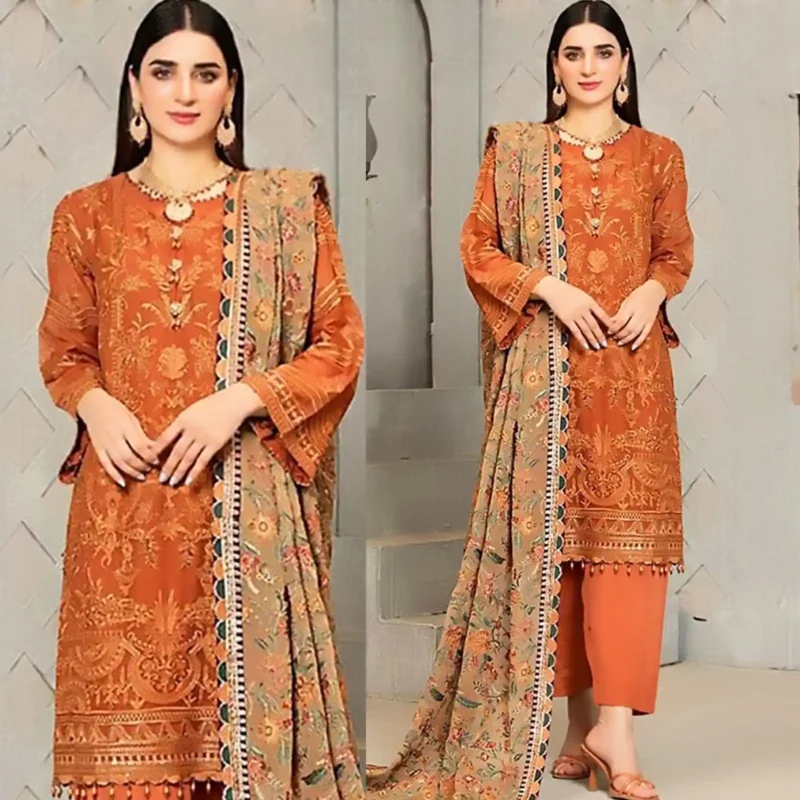 Shop with Namra is offering Lawn 3PC Embroidered 137 1 in latest clothing collection 2024