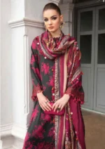 MARIA B 3PC Lawn Printed Shirt With Printed Dupatta And Trouser-779 - Image 3