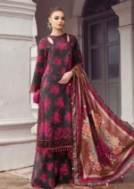 MARIA B 3PC Lawn Printed Shirt With Printed Dupatta And Trouser-779 - Image 2