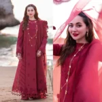 QALAMKAR Chikenkari Lawn 3PC Embroidered With Organza Embroidered Dupatta-410