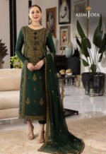 ASIM JOFA Lawn 3PC Embroidered With Chiffon Embroidered Dupatta-426 - Image 5