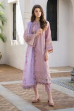 BAROQUE Lawn 3PC Embroidered With Digital Printed Dupatta-443 - Image 2