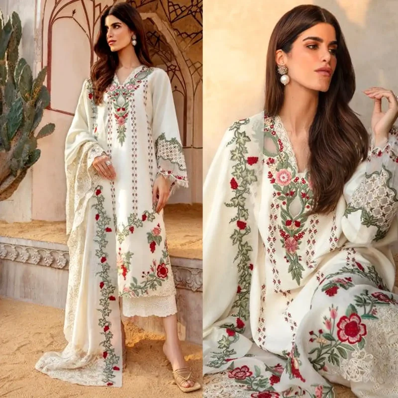 Shop with Namra is offering Crimson Luxury Lawn 3PC Embroidered 327 5 in latest clothing collection 2024