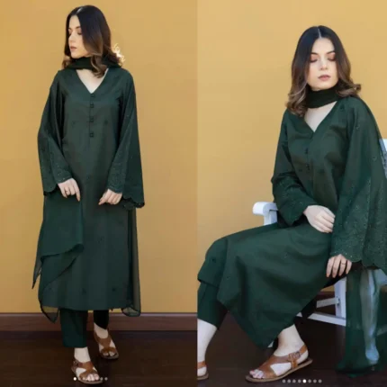 DYOT Lawn 3PC Chikenkari Embroidered-361