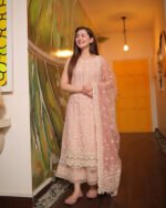 FAIZA SAQLAIN Lawn 3PC Embroidered With Organza Embroidered Dupatta-399 - Image 3