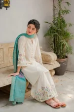 Kastoor 3PC Lawn Embroidered Shirt With Printed Dupatta-730 - Image 3