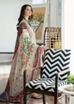 Nam's Lawn 3PC Chickenkari Embroidered Shirt With Print Shawl-323 - Image 3