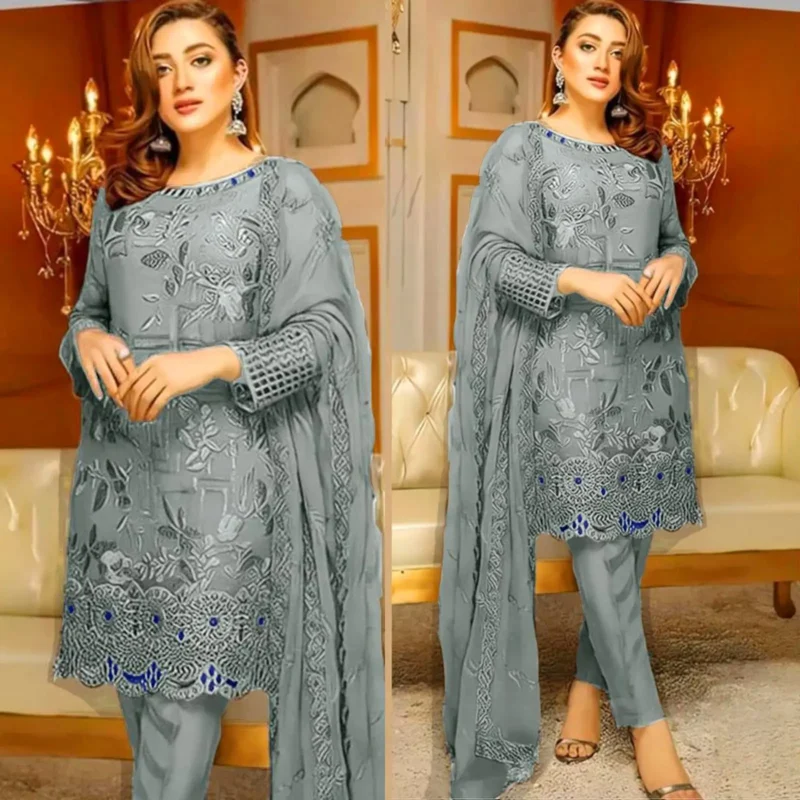 Shop with Namra is offering Lawn 3PC Embroidered 477 in latest clothing collection 2024