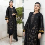Nam's Luxury Embroidered Lawn 3Pc with Embroidered Dupata-420