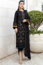 Nam's Luxury Embroidered Lawn 3Pc with Embroidered Dupata-420 - Image 4