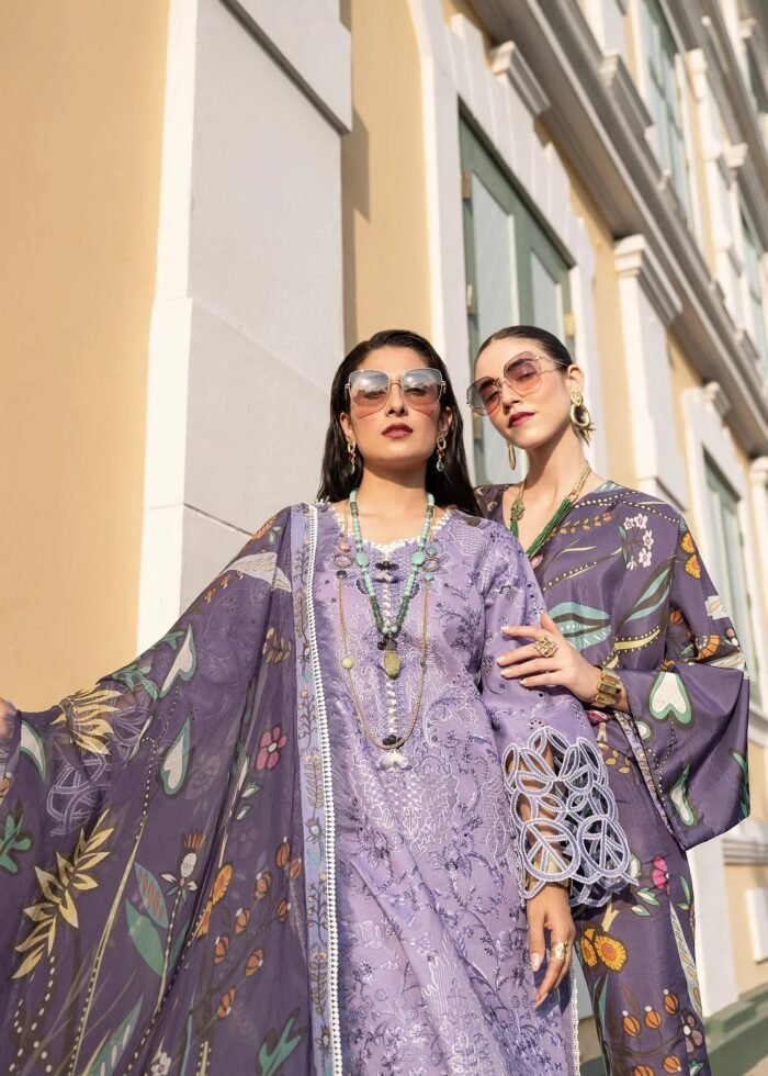 MUSHQ 3PC Lawn Embroidered With Printed Dupatta -362 - Image 5