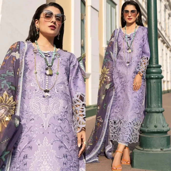MUSHQ 3PC Lawn Embroidered With Printed Dupatta -362 MUSHQ 3PC Lawn Embroidered With Printed Dupatta -362 - Image 1
