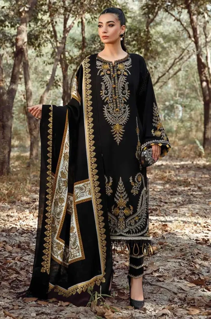 Maria B Lawn 3PC Embroidered-721 - Image 2