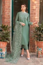 Natasha Kamal 3PC Lawn Embroidered Shirt With Organza Embroidered Dupatta-389 - Image 7