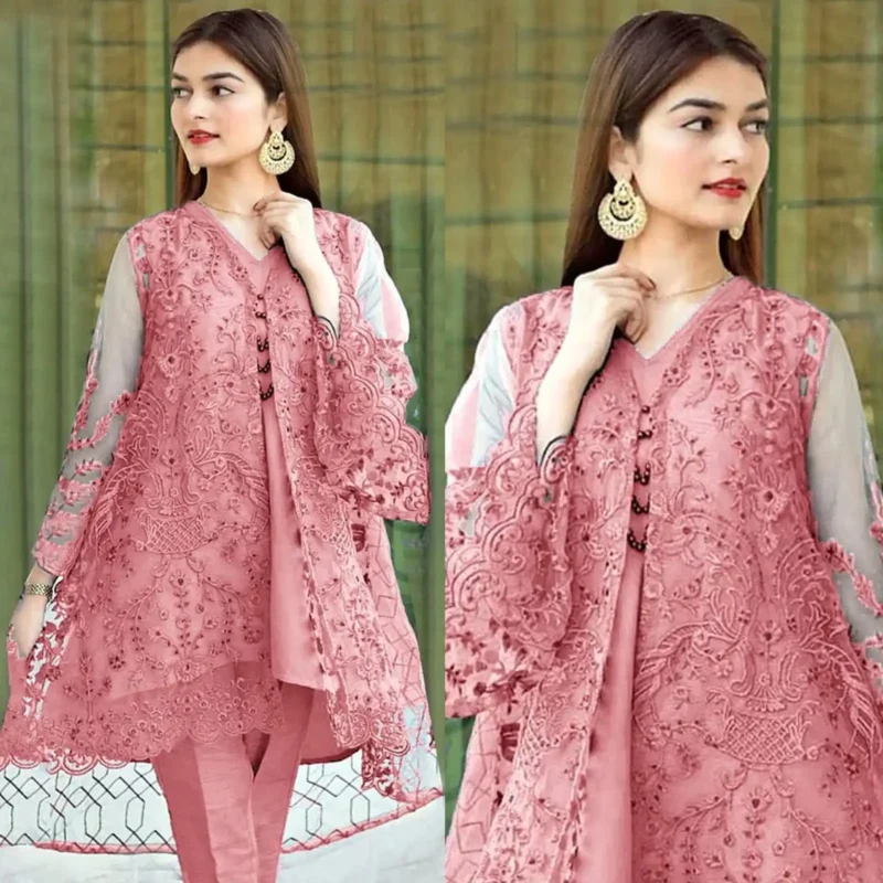 Shop with Namra is offering Organza Lawn 2PC Embroidered 566 1 in latest clothing collection 2024