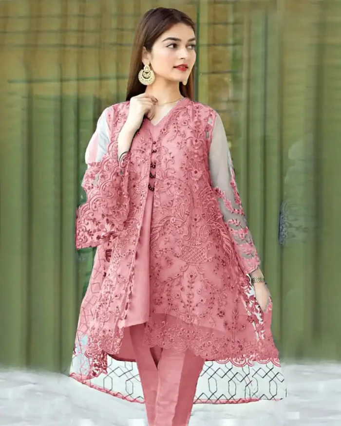 Nam's Organza Lawn 2PC Embroidered-566 - Image 3