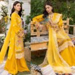 PARISHAY Lawn Chikenkari 3PC Embroidered With Organza Embroidered Dupatta-341