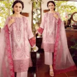 Rang Rasiya 3PC Lawn Embroidered Shirt With Organza Embroidered Dupatta-415