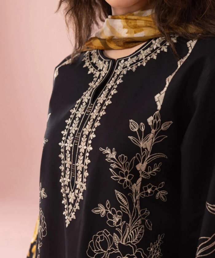 SAPPHIRE 3PC Lawn Embroidered Shirt With Printed Dupatta-388 - Image 6