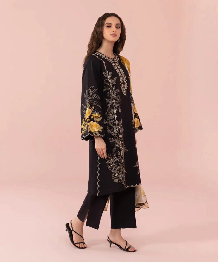 SAPPHIRE 3PC Lawn Embroidered Shirt With Printed Dupatta-388 - Image 5