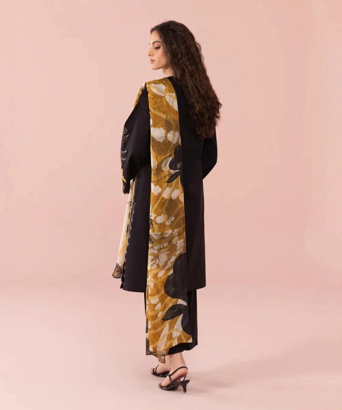 SAPPHIRE 3PC Lawn Embroidered Shirt With Printed Dupatta-388 - Image 4