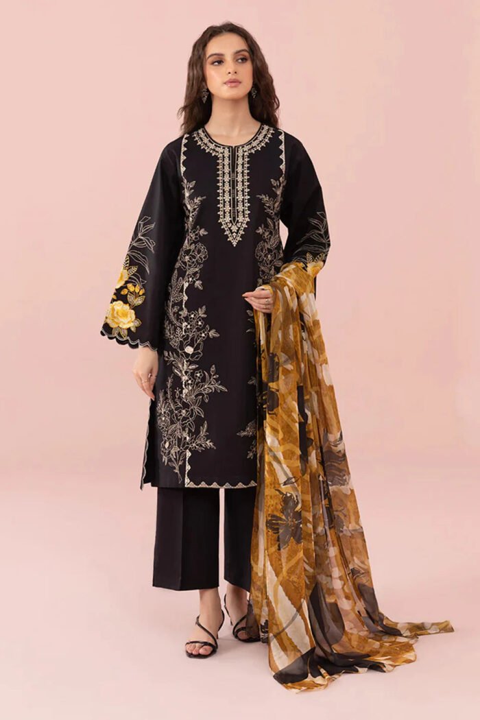 SAPPHIRE 3PC Lawn Embroidered Shirt With Printed Dupatta-388 - Image 2