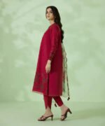 Sapphire 3PC Lawn Embroidered Shirt With Organza Printed Dupatta-384 - Image 6